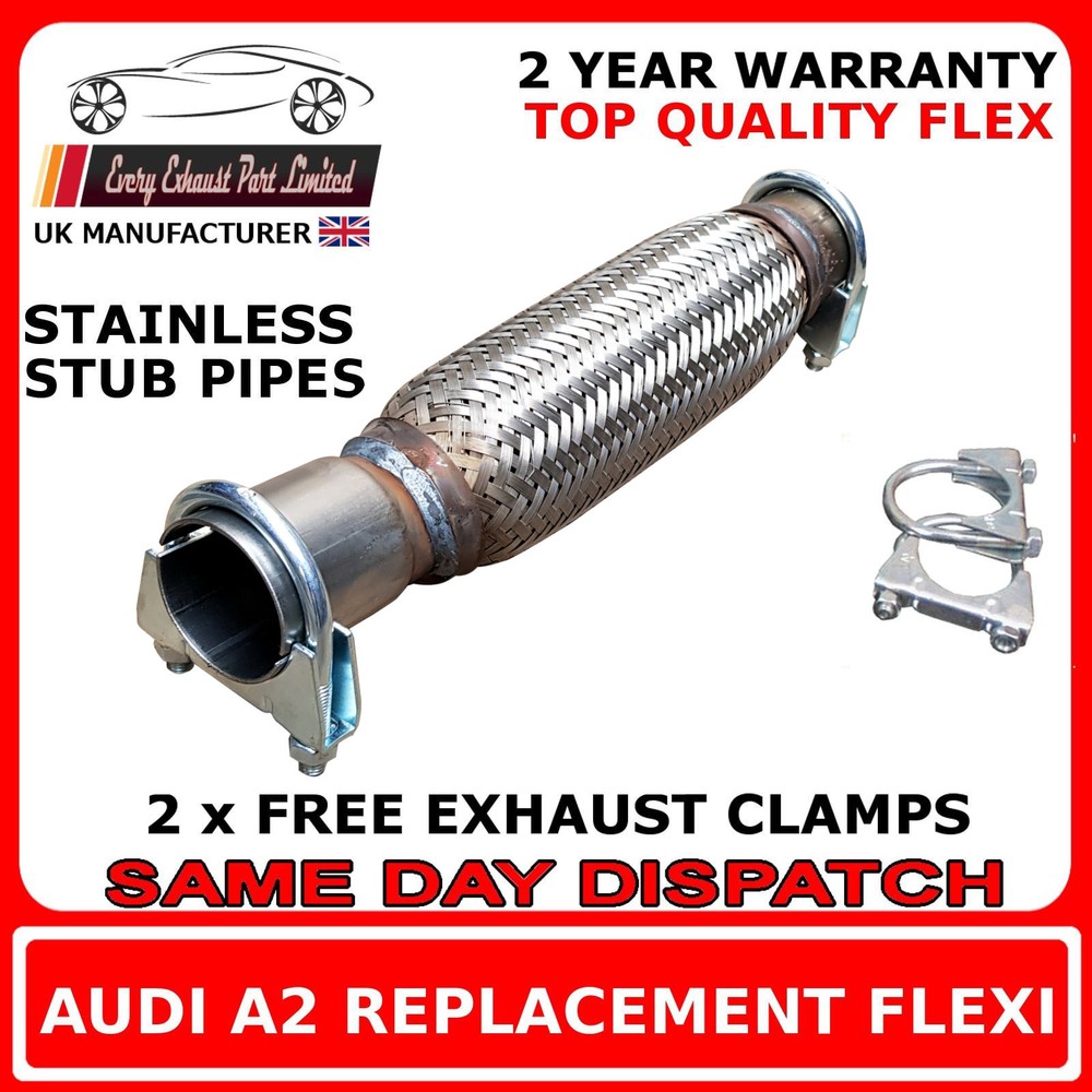Audi A2 1.4 TDI 2000-2005 Exhaust Repair Flexi Flex Replacement for front Pipe