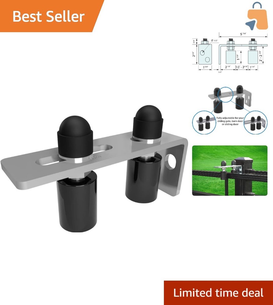 Compact Sliding Gate Guide with Weather-Resistant Bracket - No Assembly Needed