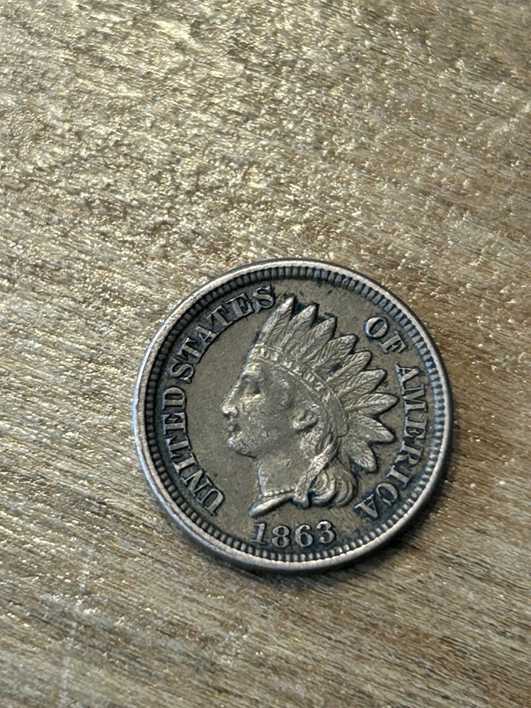 1863 Indian Cent XF+