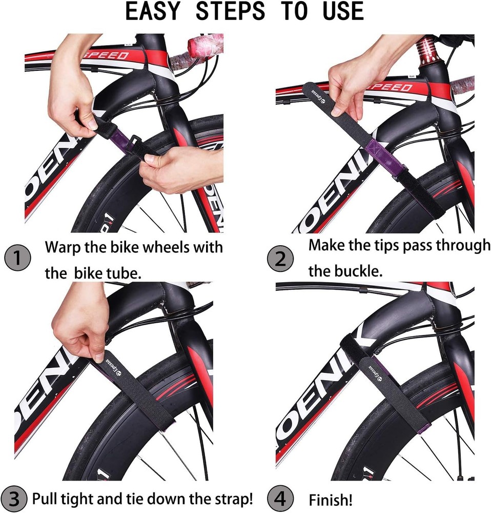Adjustable Bike Rack Fixing Strap for Safe Transportation & Storage (2 Pack)