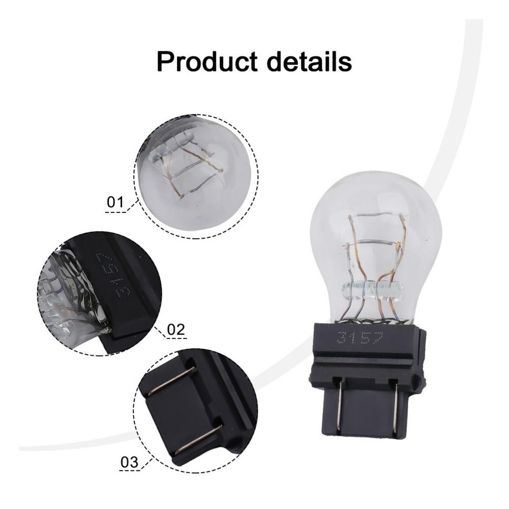 Clear Tail Signal Brake Light Bulb Lamp 3157 10 Pack