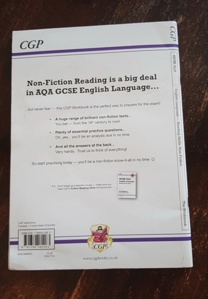 AQA GCSE English Language CGP bundle- study guide, exam practice, revision pract