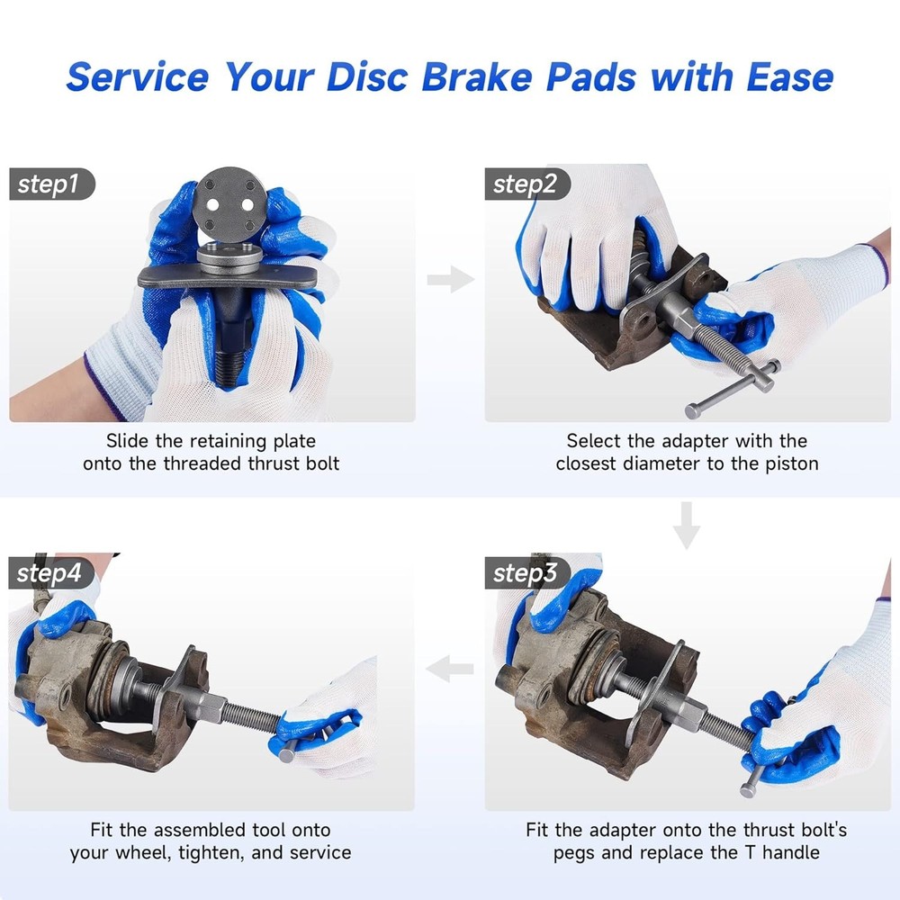 Durable 2-in-1 Brake Maintenance Tool with Compression & Vacuum Pump Features