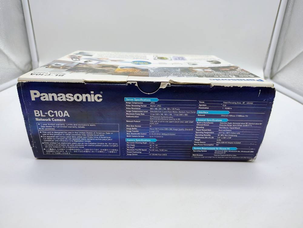 Panasonic BL-C10A Pan Tilt Remote IP Network Security Camera