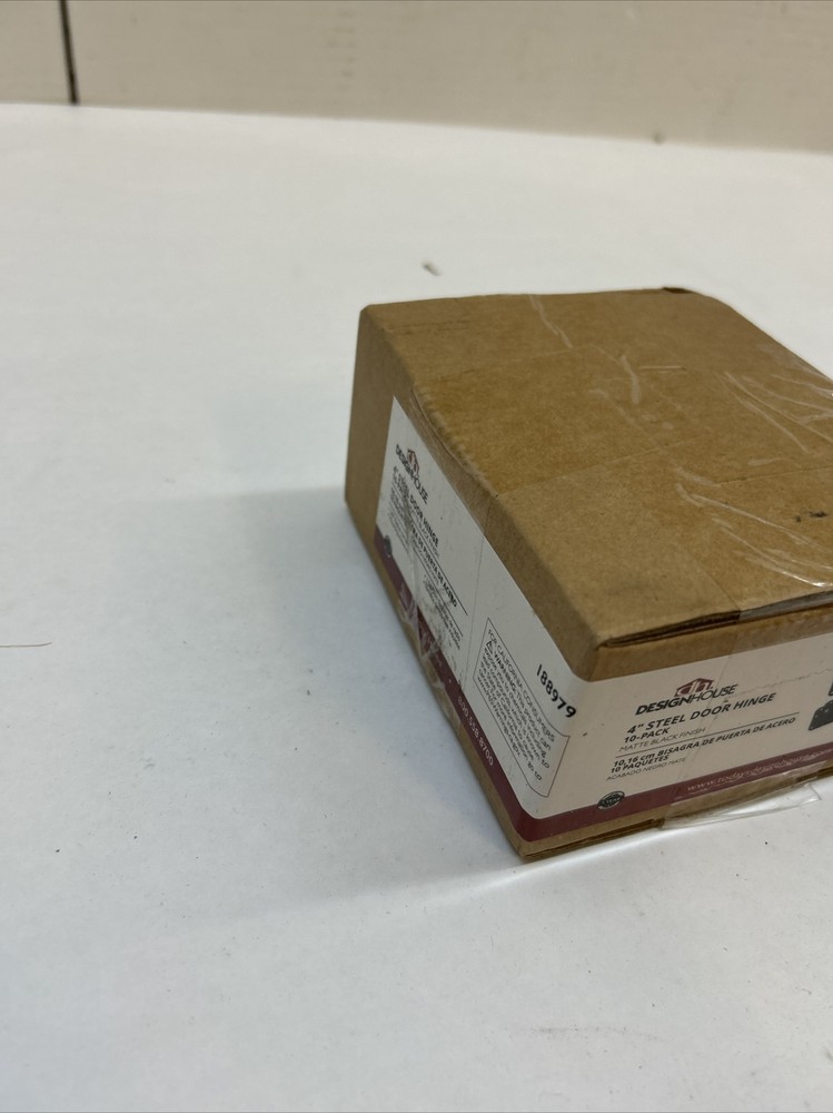 Radius 8-Hole Door Hinge Steel Matte Black 10-Pack