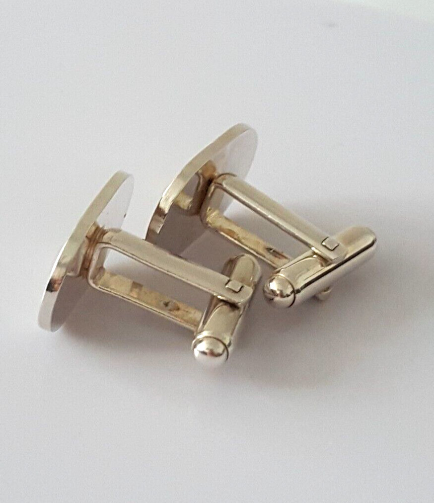 Fabulous Sparkling Solid Nustar Cufflinks 925 Solid Silver 12.80grams #20649