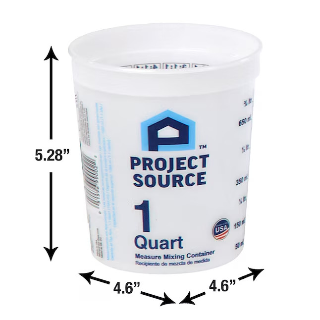 Project Source BPA-Free Plastic White Measure mixing bucket