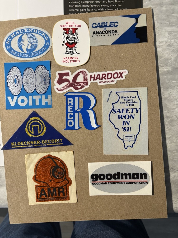 COAL MINING STICKERS. 10 Nice Vendors Item 1