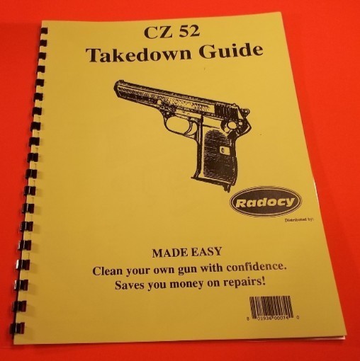 CZ-52 Semi-Automatic Pistol Takedown Guide – Printed Reference Manual (103)