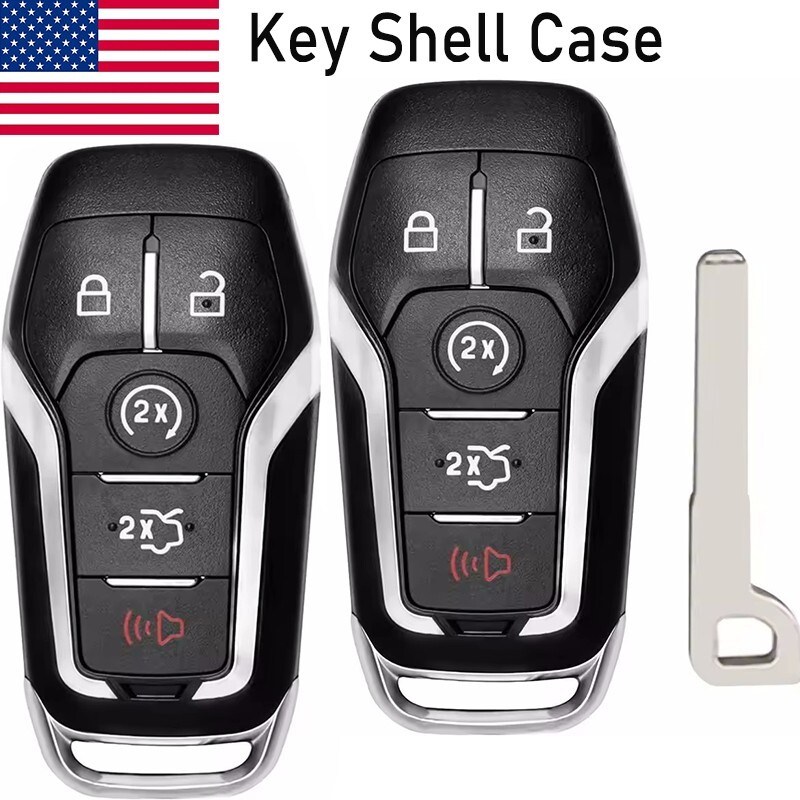 2X Shell Case For 2015 2016 2017 2018 Ford Explorer Keyless Entry Remote Key Fob