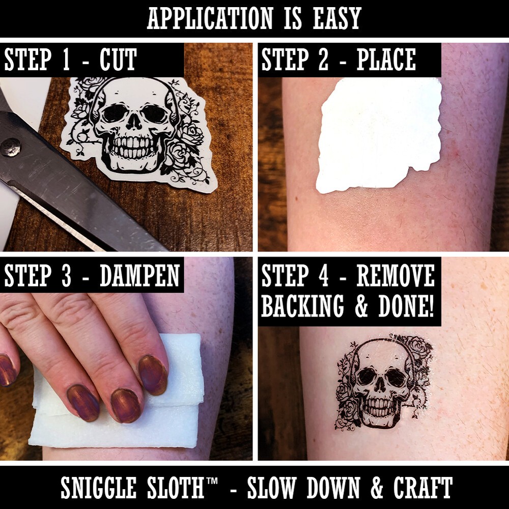 Border Collie Dog Solid Temporary Tattoo Water Resistant Set