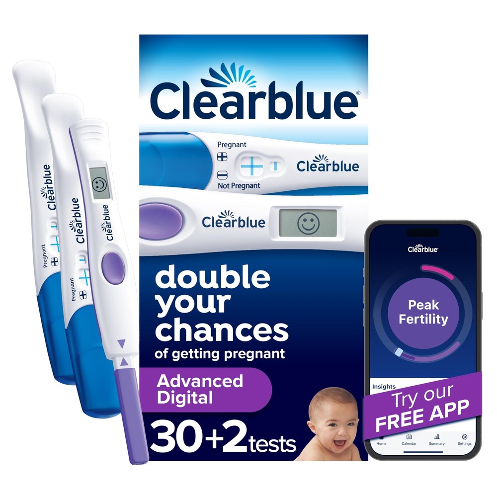 Clearblue Advanced Digital Ovulation Test Kit with Pregnancy Tests 32 Count