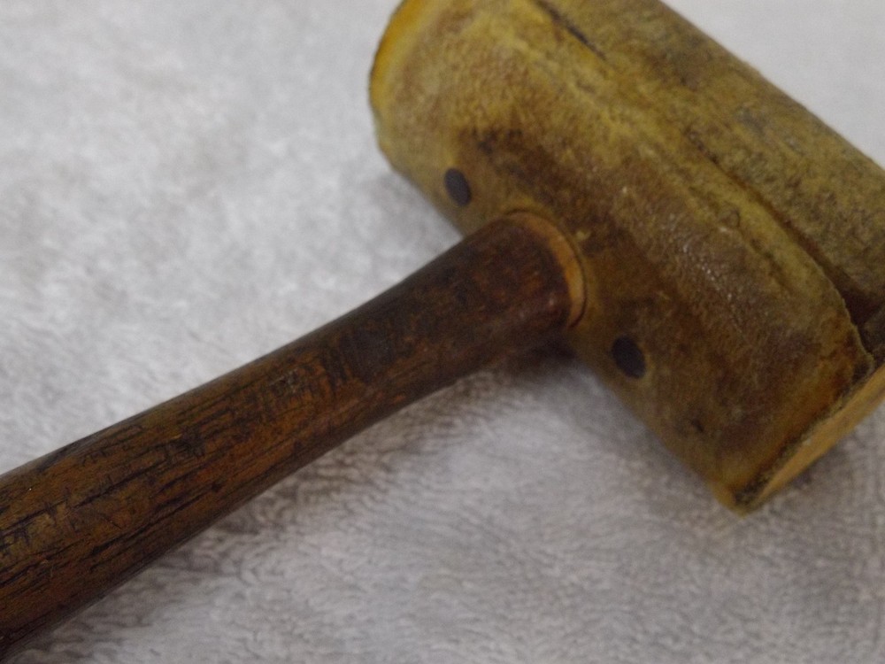 Vintage Leather Head Mallet Hammer