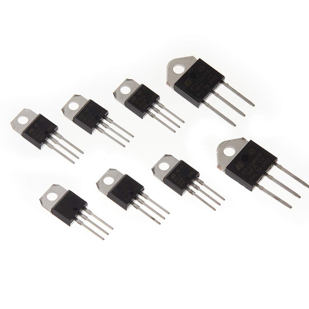 Bridgold 34pcs 8 Types BTA-Series Medium Current Triac thyristor,Gate Trigger...