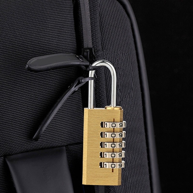 Sturdy Brass Combination Padlock Accessory for Safeguarding and Valuables