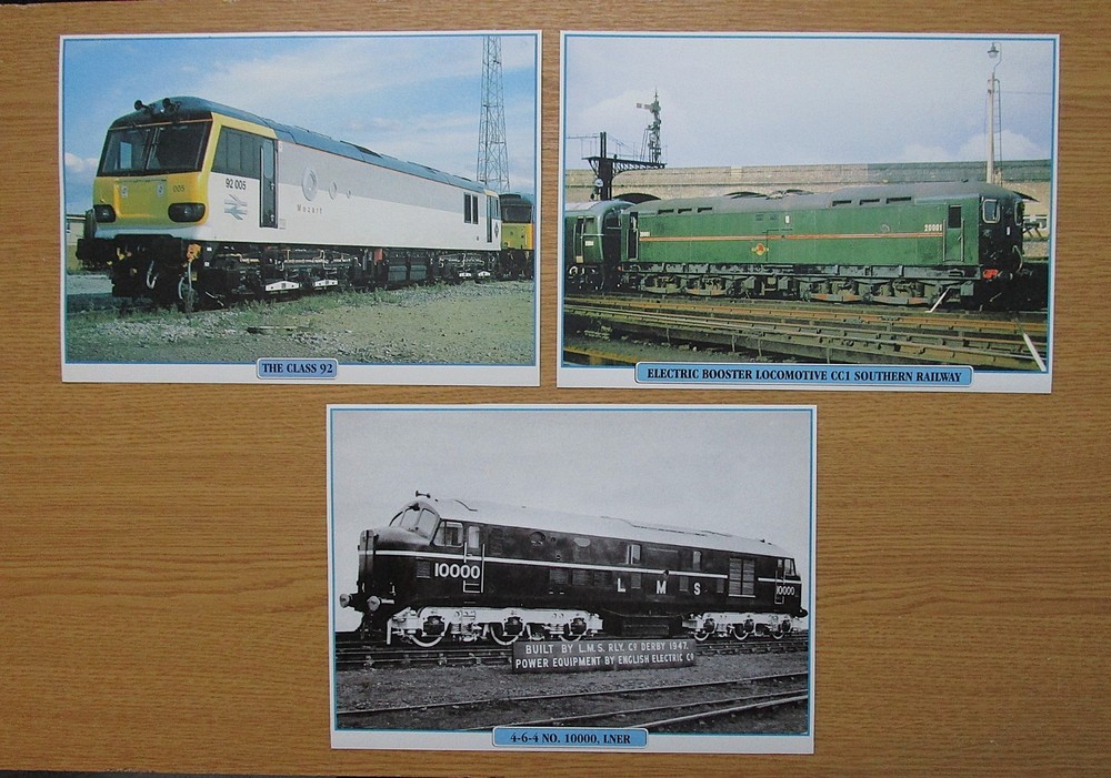 THREE VINTAGE 9.20" x 6.60" BRITISH RAILWAY PRINTS FULL DESCRIPTION ON BACKS