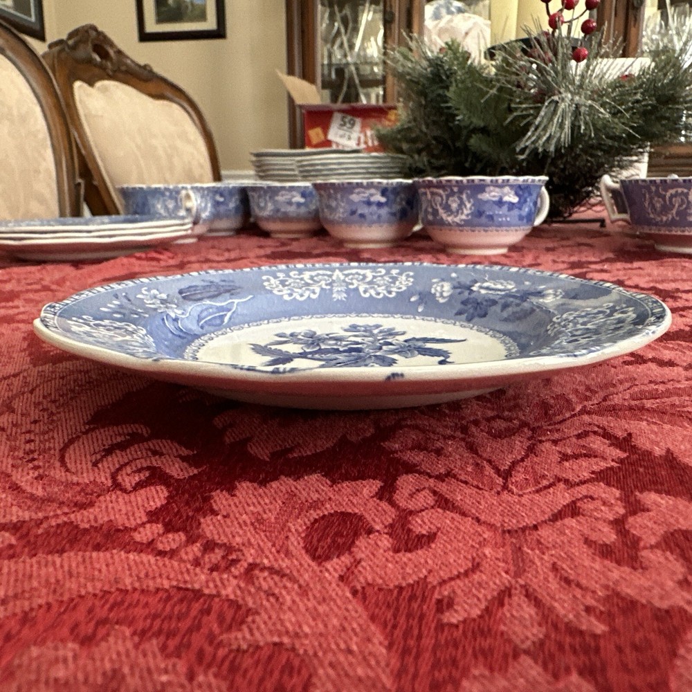 Vintage MINT Spode Copeland Camilla Blue Transferware 6.25" Serving/Bread Plate