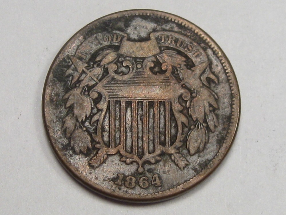 1864 2¢ Two Cent Piece.  #8