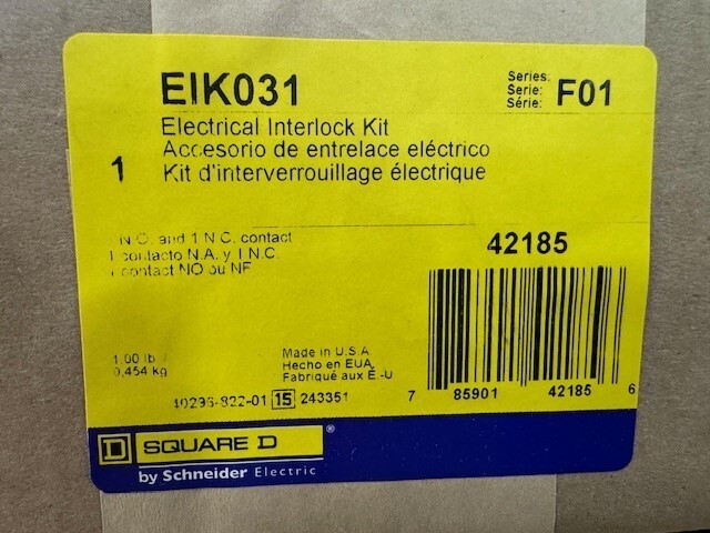 Square D EIK031 Electrical Interlock Kit (Brand New)