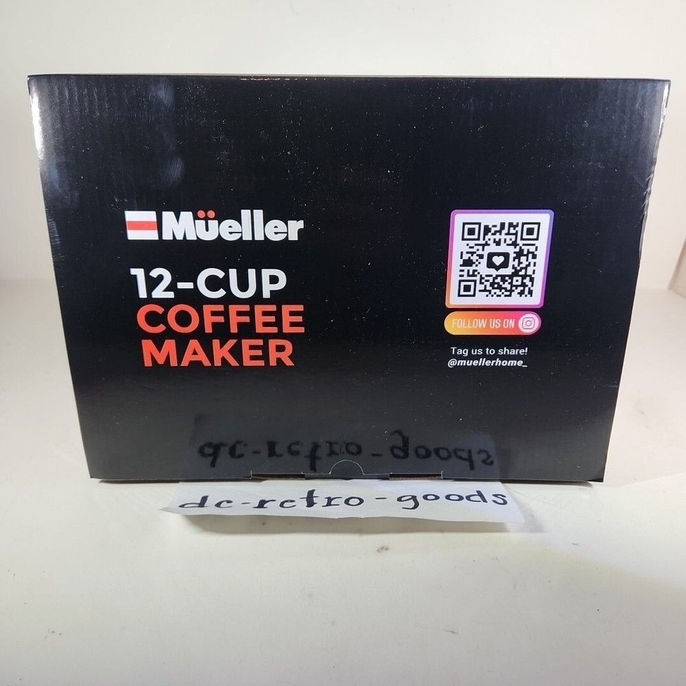 12-Cup Drip Coffee Maker Auto Keep Warm Function Smart Anti-Drip Brand New