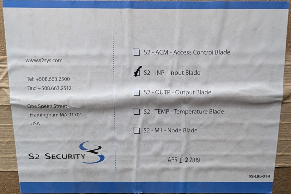 Lenel/Security 2 S2-INP-Input Blade