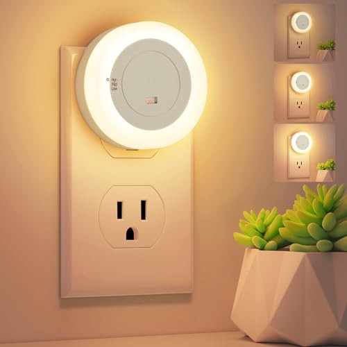 LED Night Lights Plug in, Dimmable Nightlight Plug Into Wall with Soft White