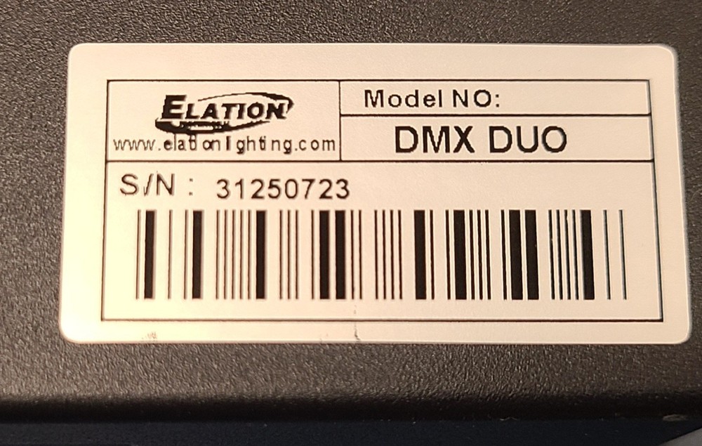 ELATION DMX DUO Light Control and Recorder Controller Without Power Charger