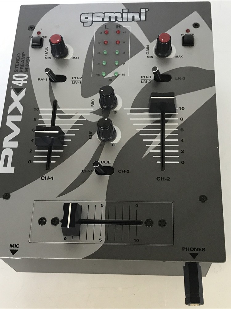 Gemini PMX-40 DJ CD Deck PMX-40 Mixer (No Cords Included)