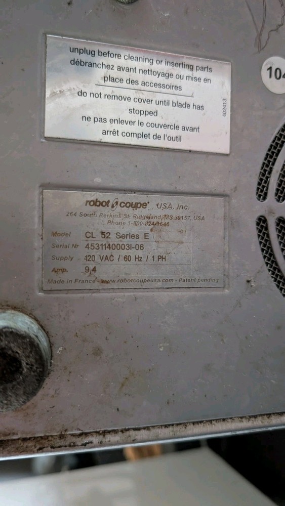 Robot Coupe CL52E Continuous Feed Vegetable Prep Machine