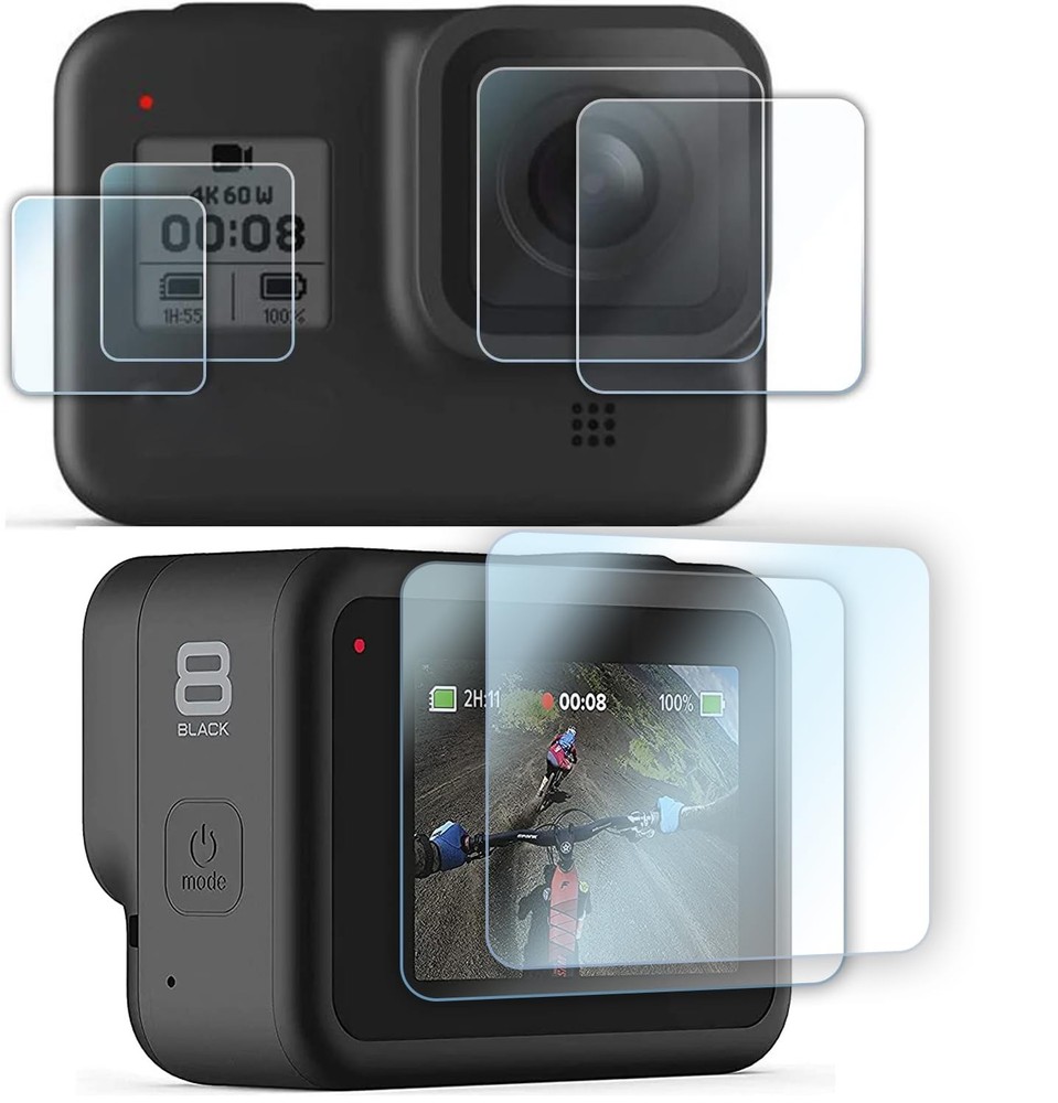 FiTSTILL Screen Protector For Go Pro hero 8 black, 8 black