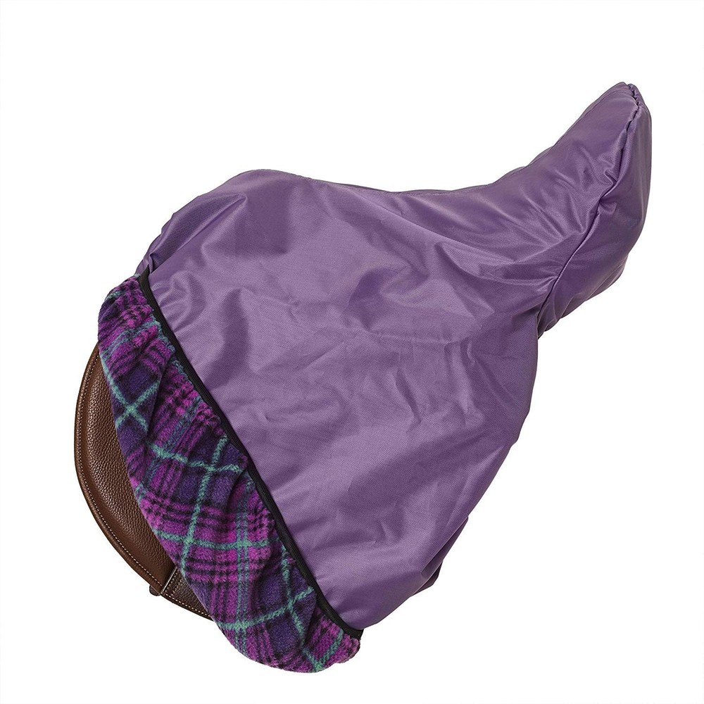 420D Saddle Cover with Plaid Lining