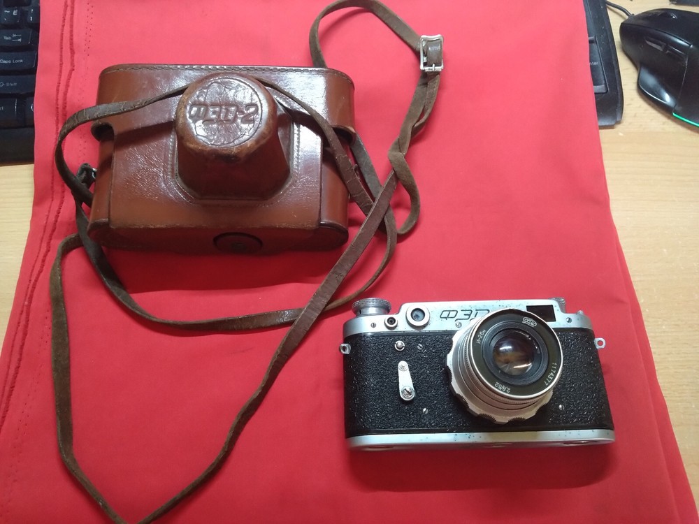 Soviet vintage сameras FED-2 lens Industar-26m 2.8/52 + case