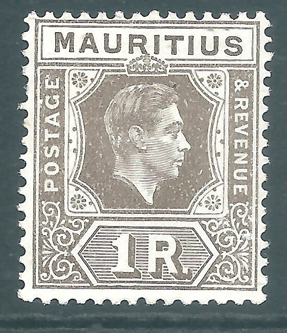 MAURITIUS 1938 George VI mint 1R SG260