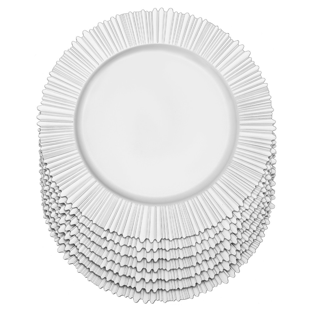 100* PP Plates Set 12.99 in Round Party Plates BBQ Stackable Reusable Plates