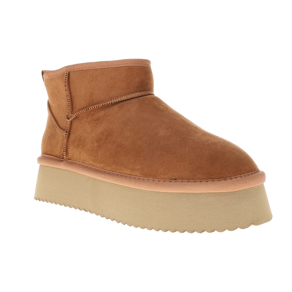 Corkys Room Service Round Toe Pull On Platform Booties Womens Brown Casual Boots