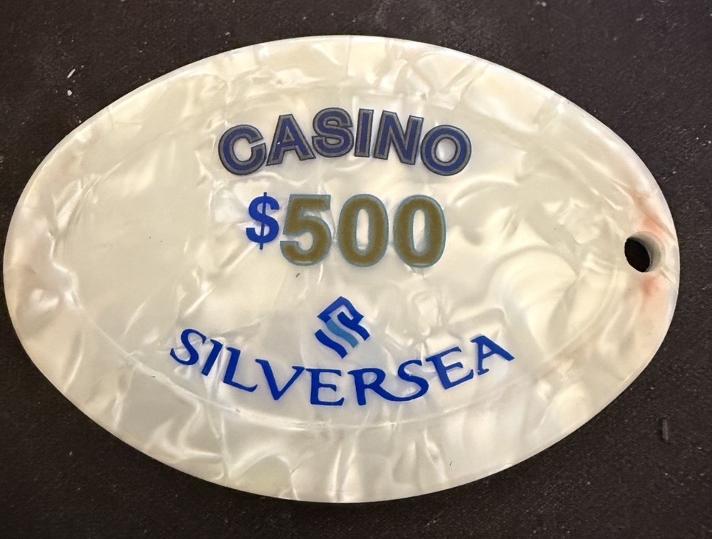 Silversea Casino Plaque, $500 Value, Excellent Condition
