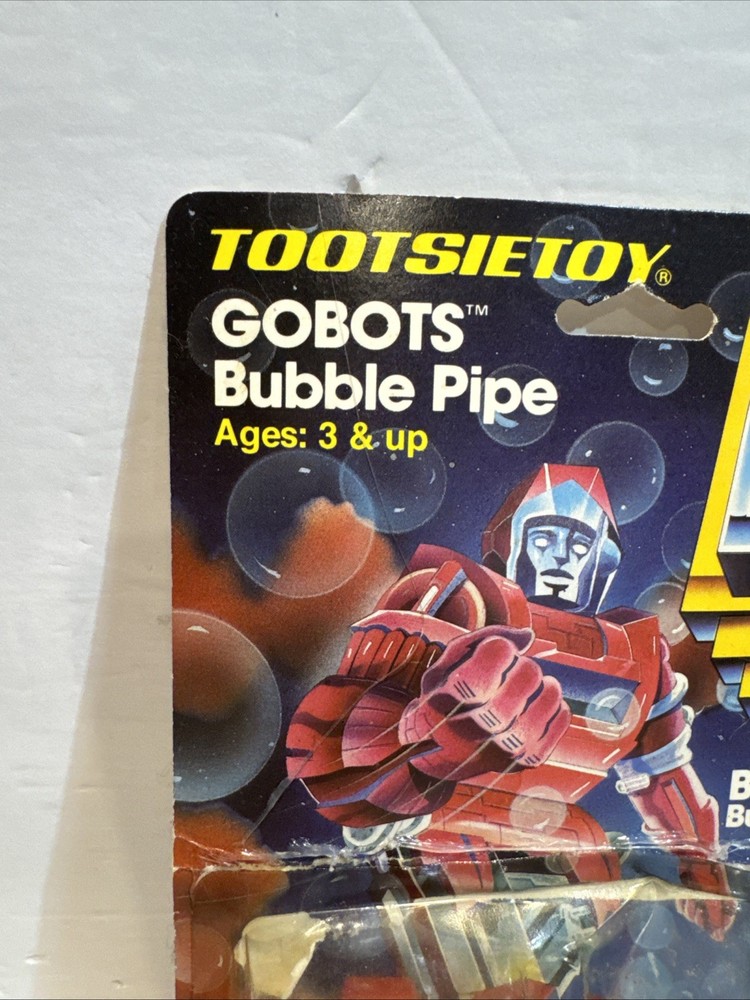 Tootsietoy Gobots bubble pipe Mighty Robot in package 1984