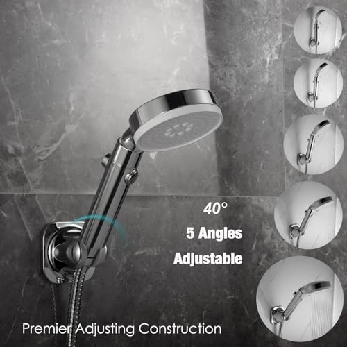 Handheld Shower Head Holder - 5 Angles Adjustable - Concealed Holder Only