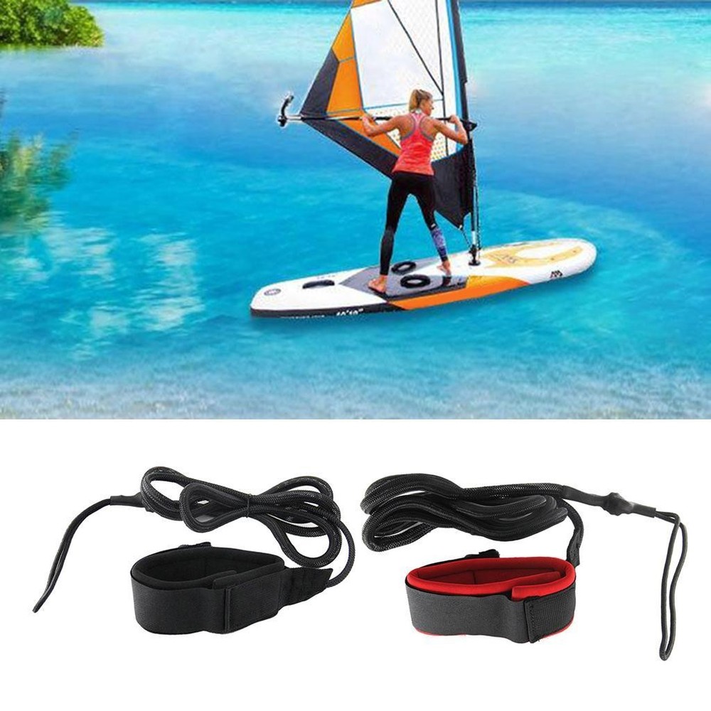 SUPs Leash Stand UP Paddle Boarding Surfboard Leg Rope Secure Cord Tether Strap