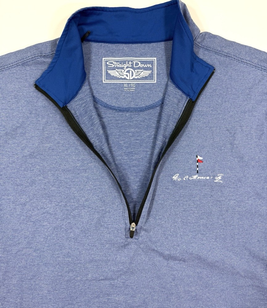 Straight Down Mens 1/4 Zip Pullover George C Thomas Golf Size XL Performance