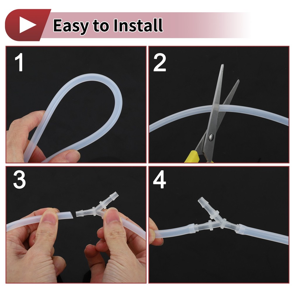 Plastic Hose Barb Fitting 1"x0.5" Straight Through Pipe Connector White 5 Pcs