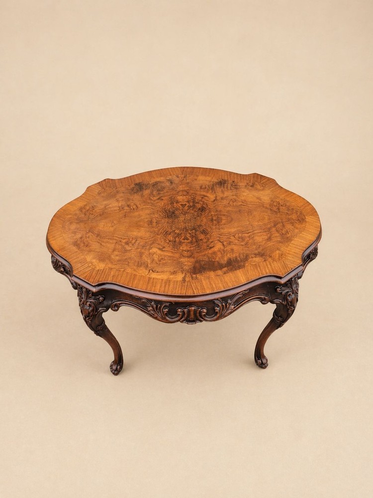 Beautiful 1920s walnut coffee table