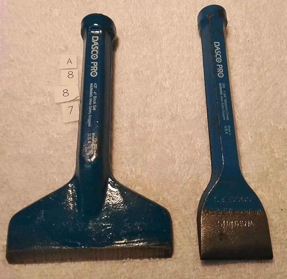 2pc DASCO 437-333 4"×1/34" MASONRY CHISEL 🇺🇸