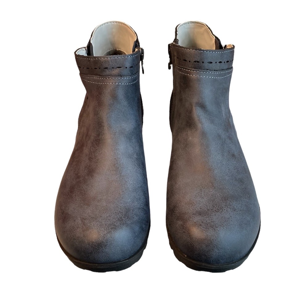 Jambu Womens Boots Size 11 Blue Ankle Boot Double Side Zippers New
