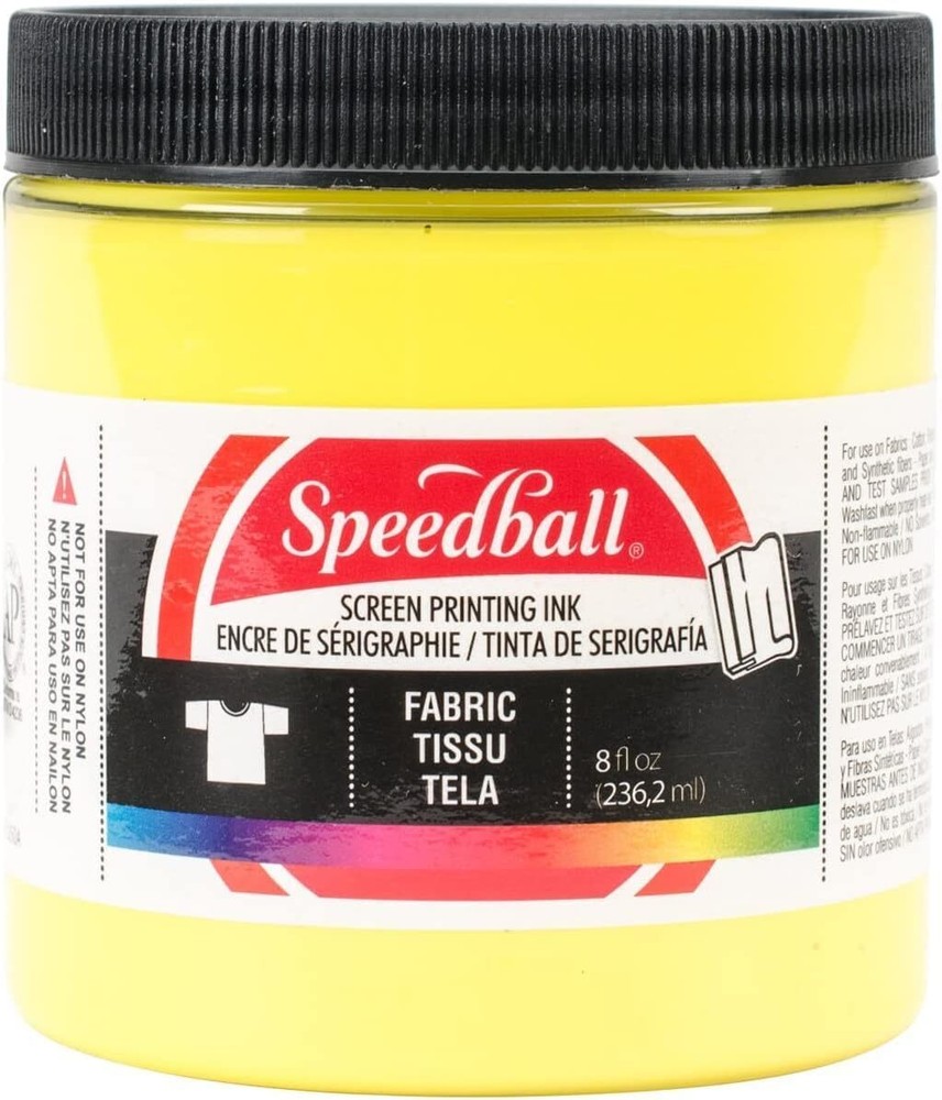 Speedball Fabric Screen Printing Ink, 8-Ounce, Process Yellow