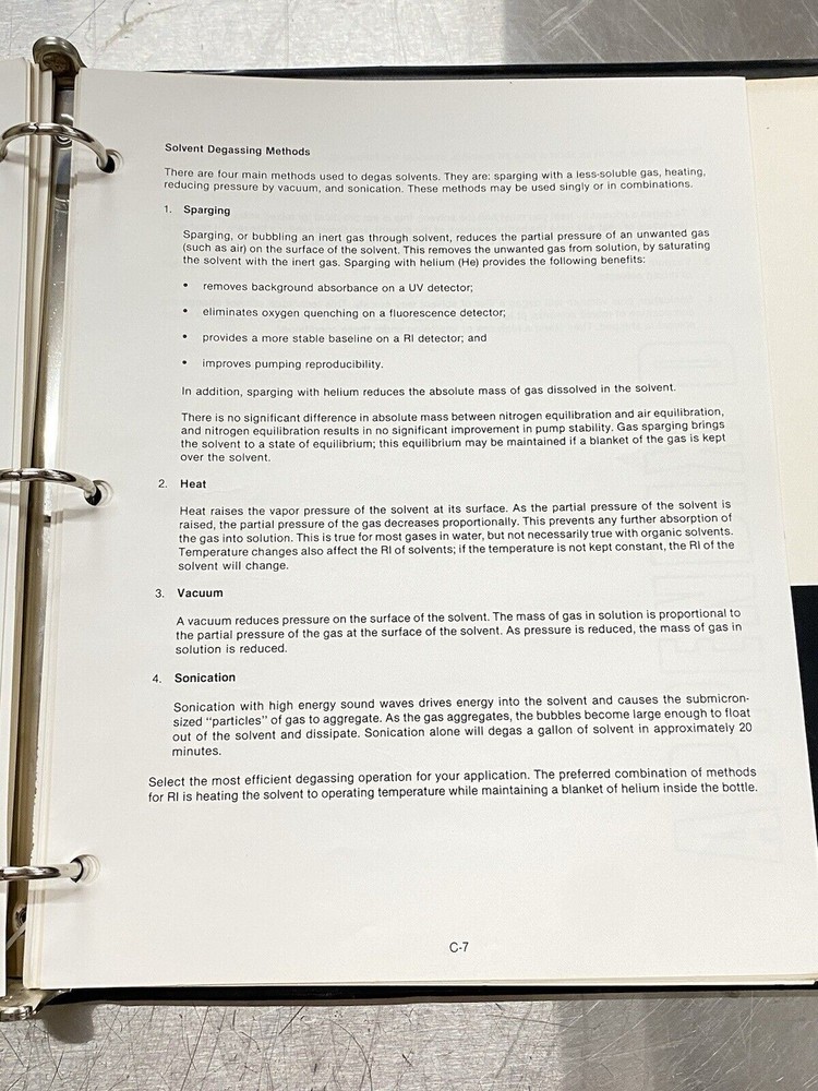 Millipore Waters 410 Differential Refractometer - Users Guide / Manual