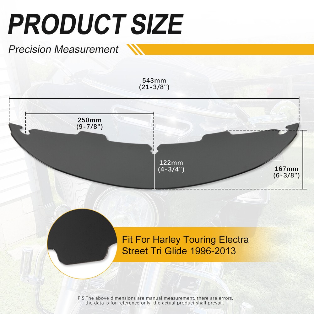 4" For Harley 1996-2013 Touring Electra Glide Street Glide Windshield Windscreen