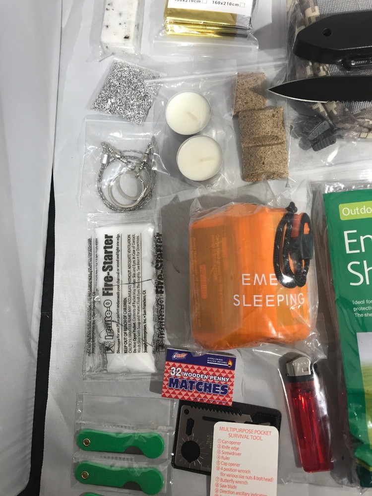 Survival Kit Essential Glove Compartment Jeep MOLLE System - Fire Shelter Light