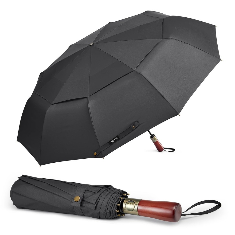 54 Inch Large Compact Windproof Golf Umbrella for Rain Oversized Auto Open