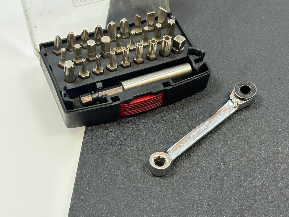 Matco Tools 29pc Micro Low Profile Ratcheting Fine Tooth Hex Bit Set, RBS0808